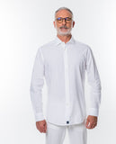 Camisa Casual 100% Algodón en Blanco