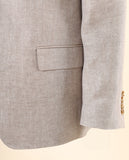 Light Beige Sports Jacket 100% Linen