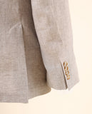 Light Beige Sports Jacket 100% Linen