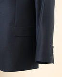 Traje Regular 100% Lana Ojo de Perdiz en Azul