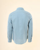 Camisa Casual 100% Linho em Azul