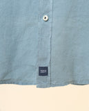 Camisa Casual 100% Linho em Azul