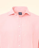 Camisa Casual 100% Linho em Salmão