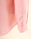 Camisa Casual 100% Linho em Salmão