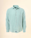 Camisa Casual 100% Linho em Verde