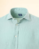 Camisa Casual 100% Linho em Verde