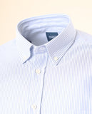 Camisa Casual 100% Algodão em Azul