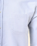 Camisa Casual 100% Algodão em Azul