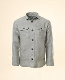 Camisa Casual 100% Linho em Verde Seco