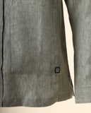 Camisa Casual 100% Linho em Verde Seco