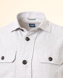 Camisa Casual em Cinzento Claro