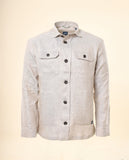 Camisa Casual 100% Linho em Bege Claro