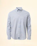 Camisa Casual 100% Algodão em Azul Escuro