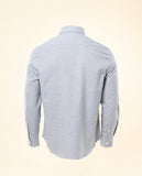Camisa Casual 100% Algodão em Azul Escuro