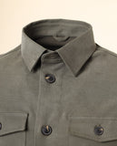 Camisa Casual em Verde Seco Escuro