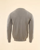 Camisola Decote em V 100% Algodão em Bege Claro