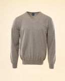 Light Beige V Neck Sweater 100% Cotton