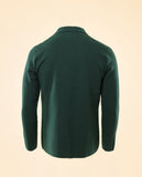 Casaco de Malha 100% Algodão em Verde Escuro