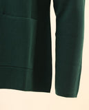 Casaco de Malha 100% Algodão em Verde Escuro