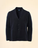 Casaco de Malha 100% Algodão em Azul Escuro