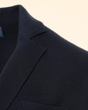 Casaco de Malha 100% Algodão em Azul Escuro