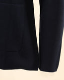 Casaco de Malha 100% Algodão em Azul Escuro