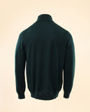 Camisola Gola Alta 100% Lã Merino em Verde Escuro