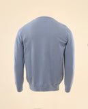 Camisola Decote em V 100% Algodão em Azul