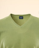 Camisola Decote em V 100% Algodão em Verde Claro