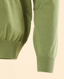 Camisola Decote em V 100% Algodão em Verde Claro