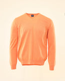 Camisola Decote em V 100% Algodão em Cor de Laranja Claro