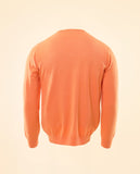 Camisola Decote em V 100% Algodão em Cor de Laranja Claro