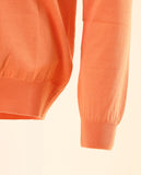 Camisola Decote em V 100% Algodão em Cor de Laranja Claro