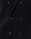 Casaco de Malha 100% Lã Merino em Azul Escuro