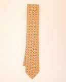 Gravata 100% Seda em Amarelo Escuro