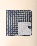 Lenço de Bolso 100% Seda em Azul