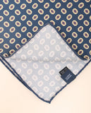 Lenço de Bolso 100% Seda em Azul