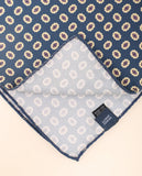 Lenço de Bolso 100% Seda em Azul