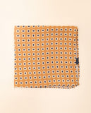 Lenço de Bolso 100% Seda em Amarelo Escuro