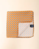 Lenço de Bolso 100% Seda em Amarelo Escuro