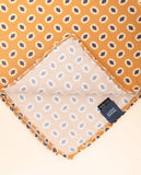 Lenço de Bolso 100% Seda em Amarelo Escuro