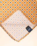 Lenço de Bolso 100% Seda em Amarelo Escuro