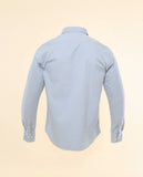 Camisa Casual 100% Algodão em Azul