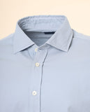 Camisa Casual 100% Algodão em Azul