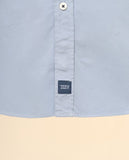 Camisa Casual 100% Algodão em Azul