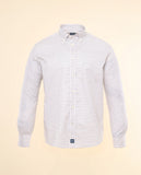 Camisa Casual 100% Algodão em Bege Claro
