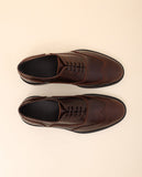 Sapatos Oxford 100% Pele em Castanho