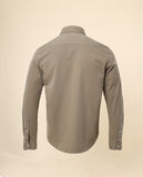 Camisa Casual 100% Algodão em Caqui