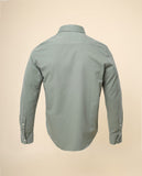 Camisa Casual 100% Algodão em Verde Seco