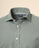 Camisa Casual 100% Algodão em Verde Seco